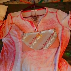 larger sheer pink see through with juicy coutour wristle